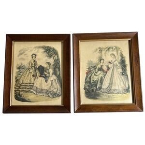 Pair‎ Of Vintage Prints From Fashion Magazine Dating 1800's